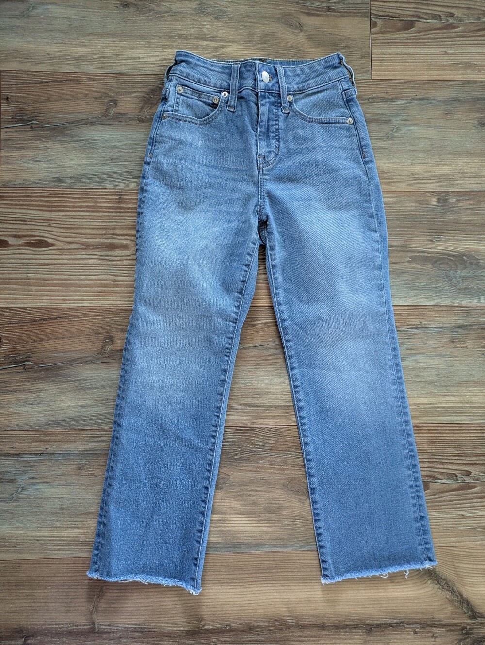 J Crew 03 Curvy Kick Out Light Wash Denim Boot Cut Ankle Jeans 23 Petite